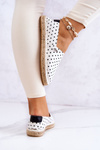 Жіночі еспадрільї з великою зіркою в горошок JJ274870 Білі
