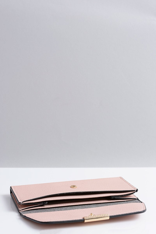 Стильний великий рожевий жіночий гаманець