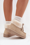 Жіночі зимові чоботи з натуральної замші D.Franklin DFSH375006 Світло бежеві