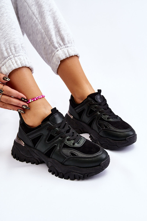 Класичні спортивні туфлі на платформі Bowie чорного кольору