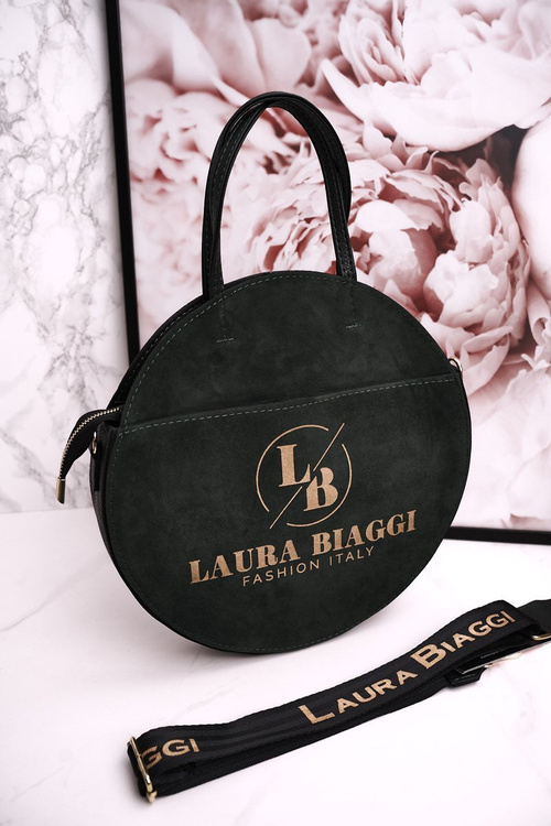 Кругла сумочка зі знімним ремінцем LAURA BIAGGI Bottle Green
