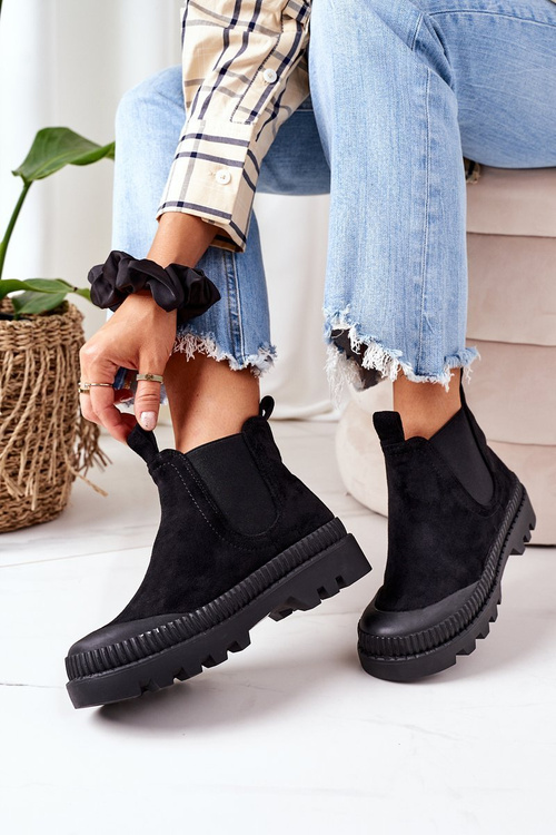 Замшеві черевики челсі чорні, ходімо зі мною