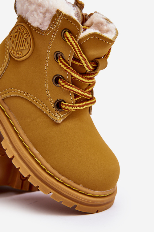 Дитячі черевики Trapper на блискавці та овчині Camel Marialee