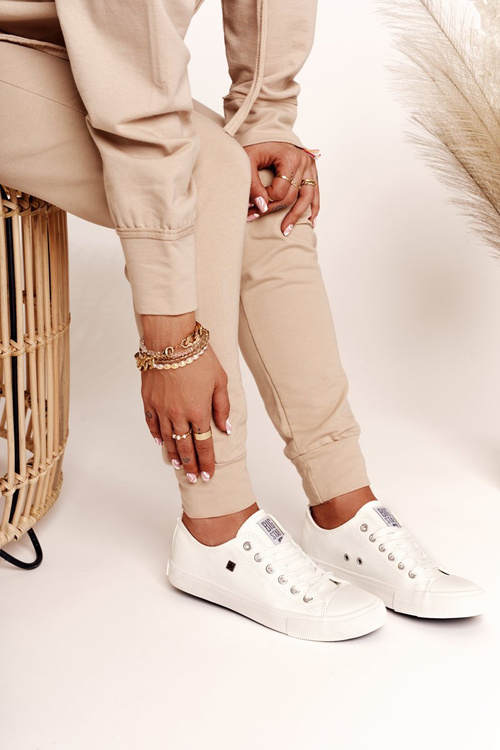 Жіночі шкіряні кросівки Big Star White V274869