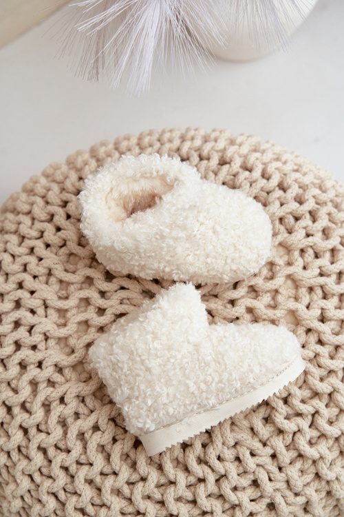 Дитячі снігові черевики з хутром Ягняти світло-бежевий Mevael