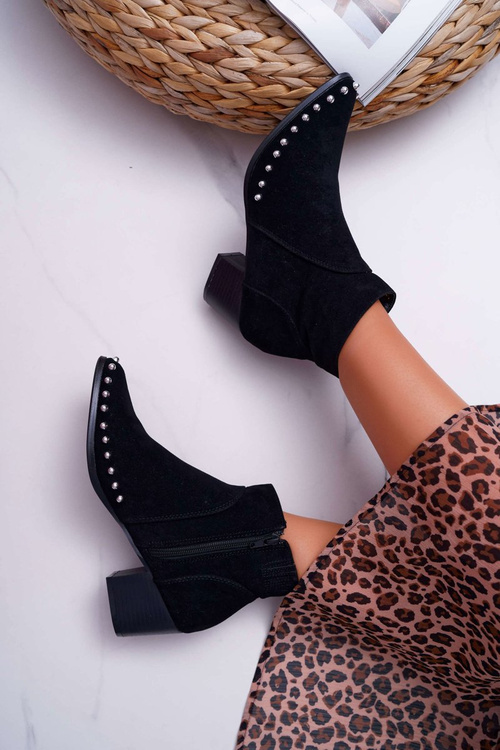 Жіночі чоботи зі стразами Чорні Sobers