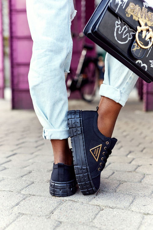 Жіночі кросівки на платформі Чорні Big City Life