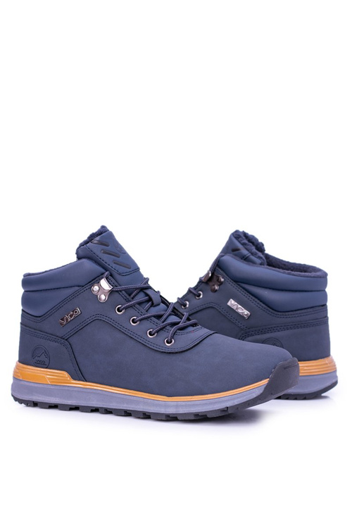 Флісові утеплені темно-сині чоловічі трекінгові черевики Preventi