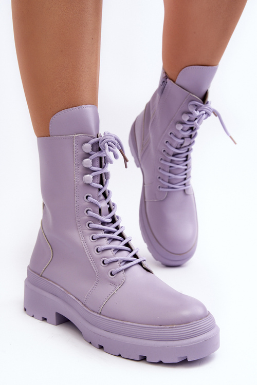 Жіночі робочі черевики Екошкіра Іран фіолетового кольору