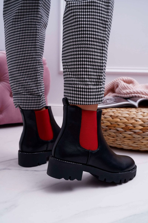 Жіночі чоботи Чоботи на шпильці Червоні гумові чорні Superpower