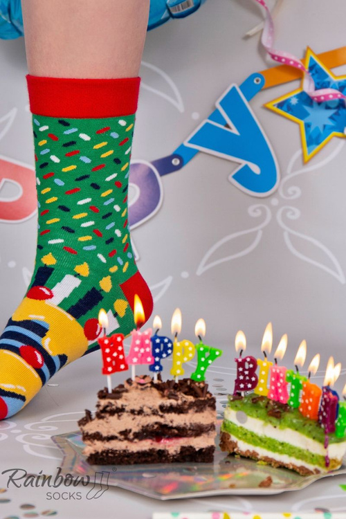 Веселкові шкарпетки на день народження 3 пари
