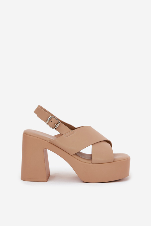 Жіночі Сандалі На Каблуку І Платформі З Еко Шкіри Хакі Annavin