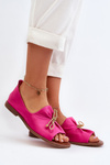 Жіночі шкіряні балетки Zazoo 2660 кольору фуксії