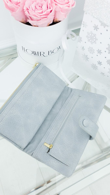 Великий жіночий сірий гаманець