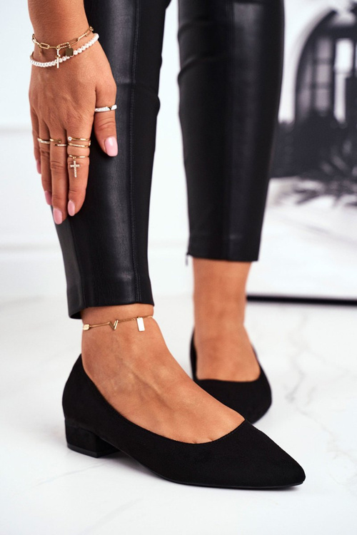 Замшеві балетки Black Elivia