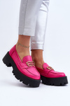Жіночі лофери з натуральної шкіри Zazoo 20164 кольору фуксії