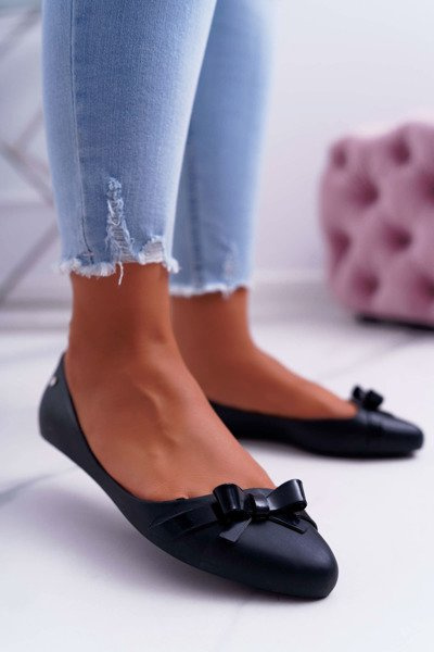 Жіночі гумові балетки Black Meliskirts Syntha
