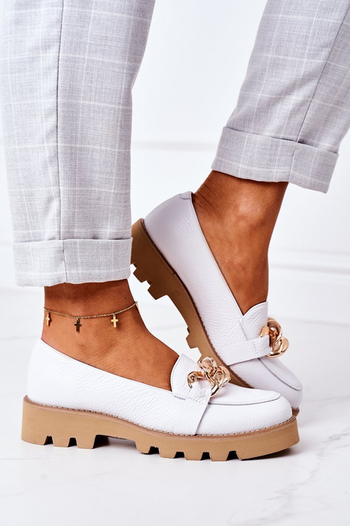 Шкіряні мокасини Lewski Shoes 3040 Білі