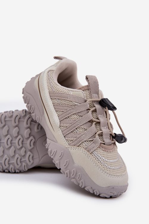 Дитячі Кросівки З Шнурком Світло Бежеві Nanelita