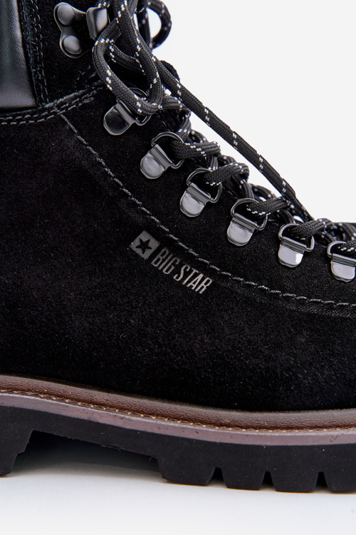 Чоловічі замшеві утеплені ботильйони Big Star OO174643 Чорні