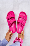 Гумові тапочки з пряжкою Fuchsia Corina