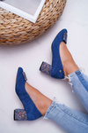 Жіночі туфлі Maciejka Suede Blue 3356A-17/00-1