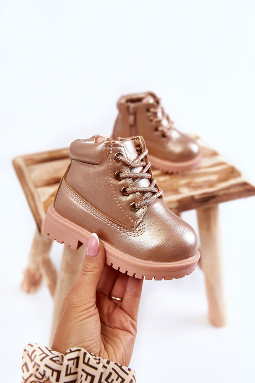 Дитячі черевики Trappers Gold Pink Dexter