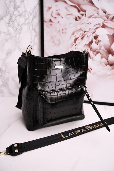 Сумка-сумка зі знімними ремнями LAURA BIAGGI Animal Print Black