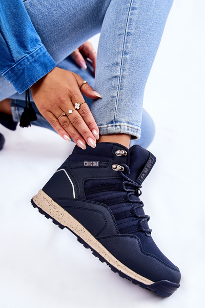 Жіноче високе трекінгове взуття Big Star KK274611 Темно-синій