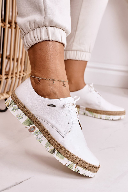 Жіночі шкіряні броги Maciejka White 02936-11