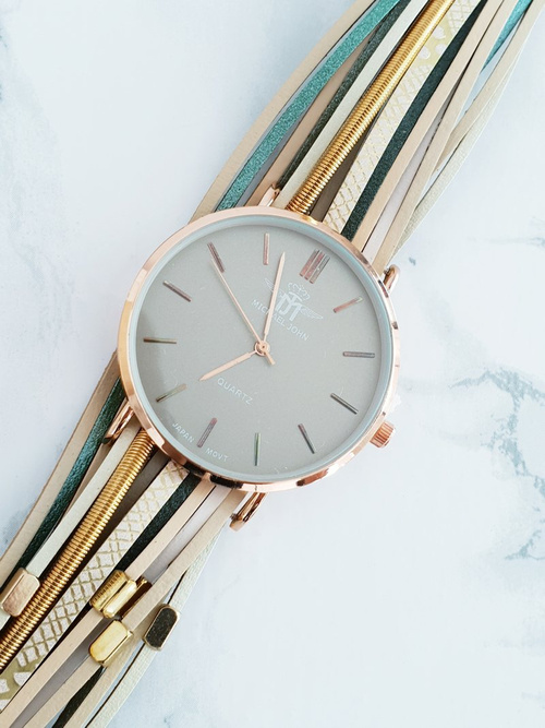 Жіночий годинник Michael John з ремінцем Pepero Beige