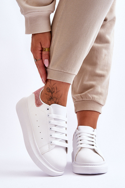 Жіноче спортивне взуття на платформі білі Eliso