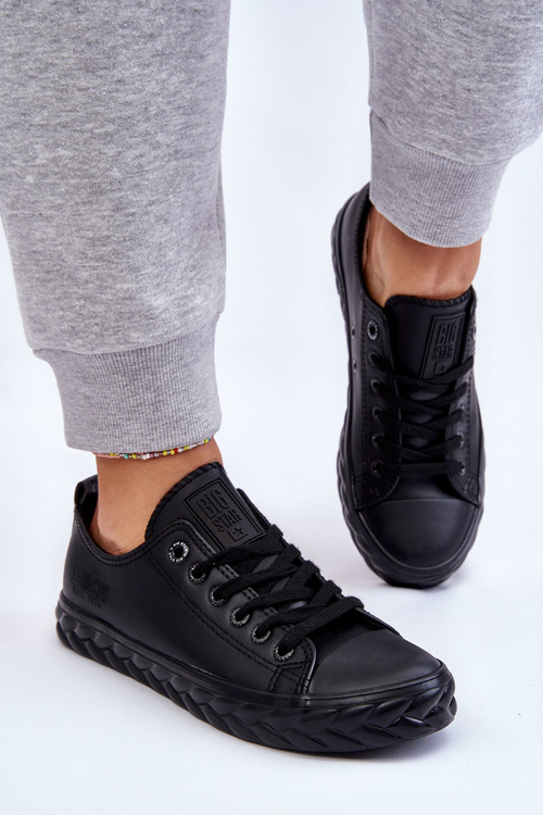 Жіночі шкіряні кросівки Big Star LL274402 Чорні