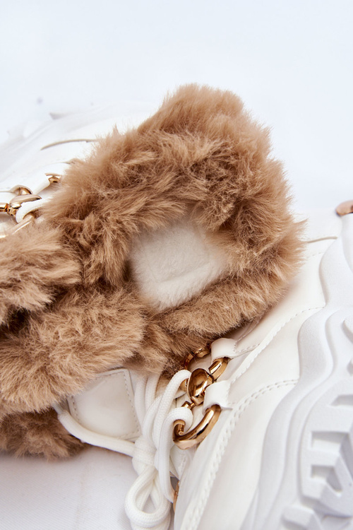 Жіночі утеплені спортивні черевики на шнурівці білі Kerberos