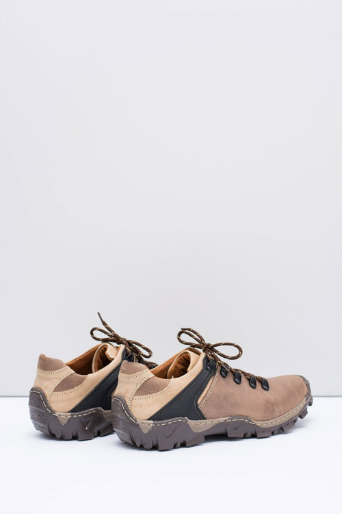 Чоловічі шкіряні коричневі трекінгові напівчеревики Bednarek