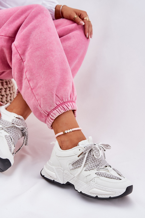 Кросівки Жіночі Спортивні З Подвійним Шнурівкою Білі Efobell