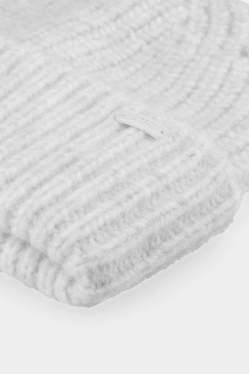 Шапка зимова з суміші вовни жіноча 4F 4FAW23ACAPF290-27M сіра