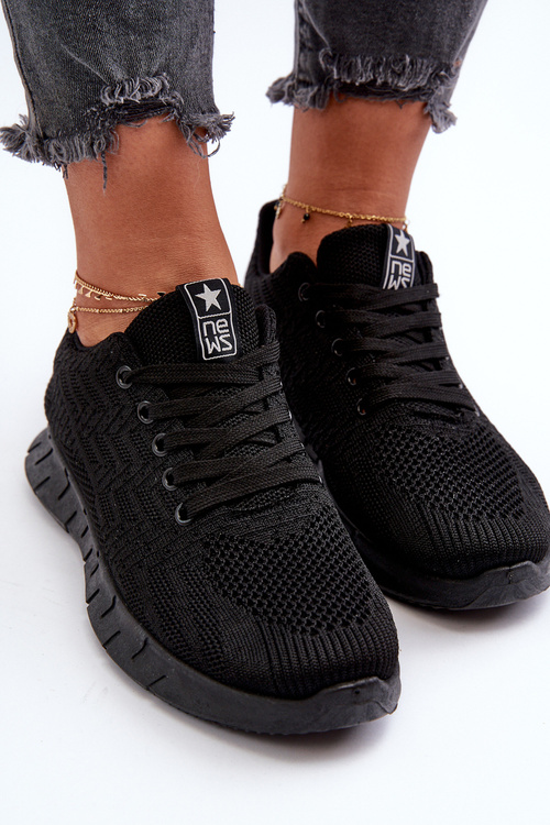 Чорні жіночі тканинні спортивні кросівки Kephope