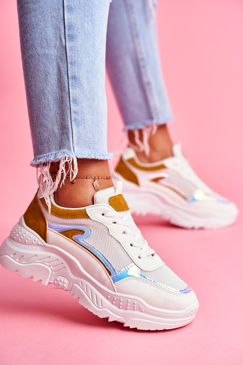 Спортивне жіноче взуття жовте біле Memory