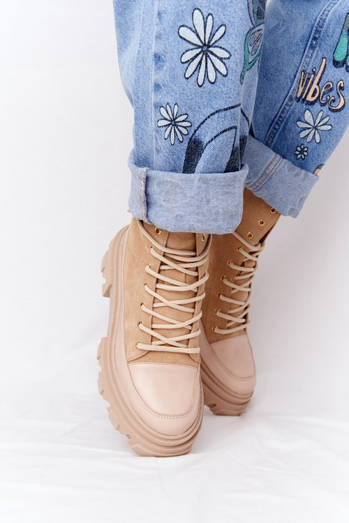 Жіночі замшеві черевики Lewski Shoes 3007-0 Sand