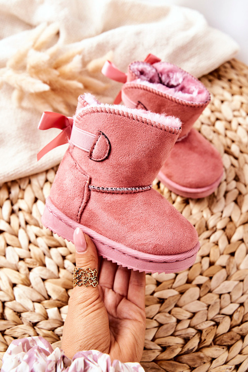Дитячі утеплені зимові черевики Pink Funky