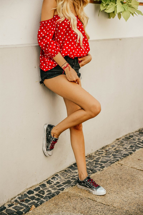 Чорні посріблені тенісні кросівки Big Star BB274013