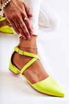 Шкіряні туфлі на шпильці жовтого кольору Giovanna