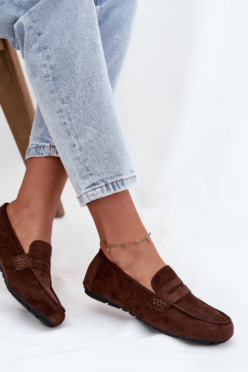 Лофери Мокасини Жіночі Плоскі Темно-коричневі Soreline