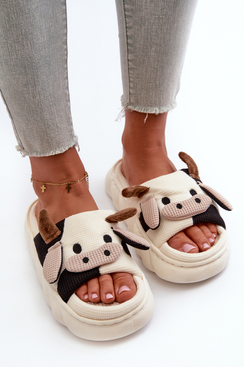 М'які та зручні жіночі тапочки Корівки світло-бежеві Paivessa