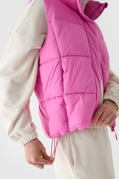 Куртка без рукавів із синтетичним наповнювачем Рожева 4F 4FWAW24TVJAF140-54S