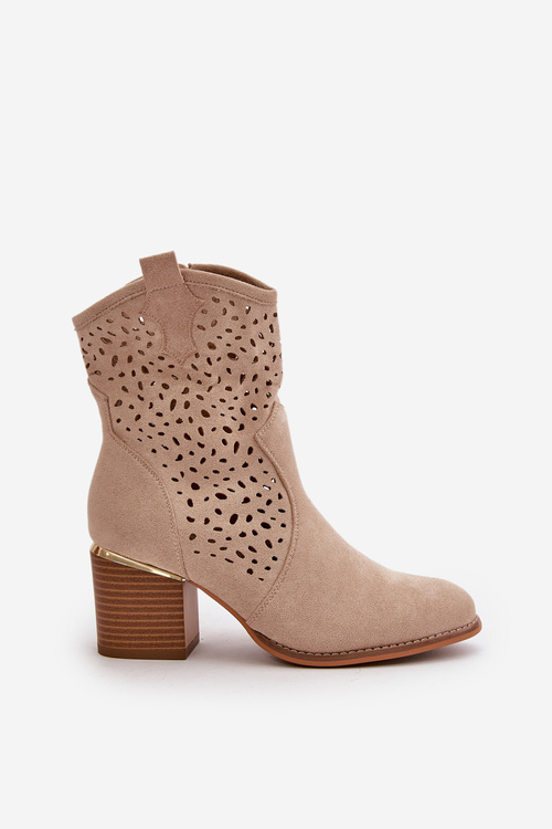 Бежеві черевики Sevana зі штучної замші на блискавці