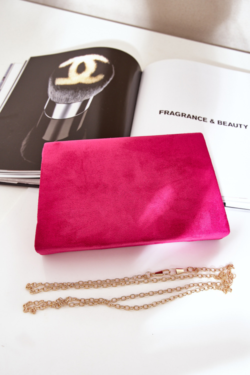 Клатч З Декоративним Серцем Еко Замш Фуксія Evilinas