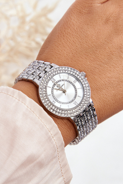 Жіночий годинник з декором Giorgio&Dario GDM1558S Silver