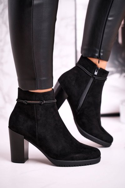 Жіночі ботильйони Sergio Leone Suede Black BT306